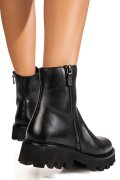 GHETE NEGRE PIELE NATURALA VB375206