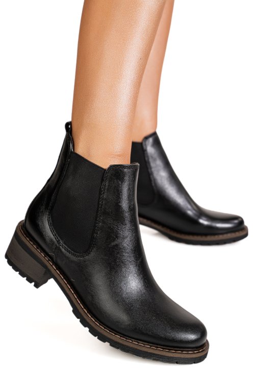 Ghete negre piele naturala wh-us288h26