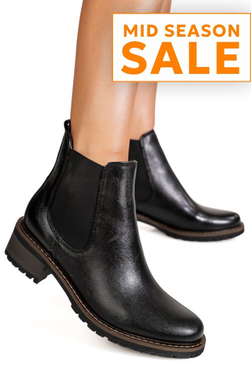 Ghete negre piele naturala wh-us288h26