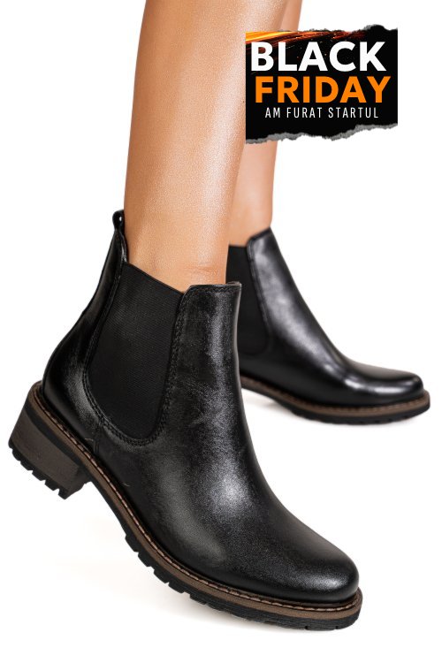 Ghete negre piele naturala wh-us288h26