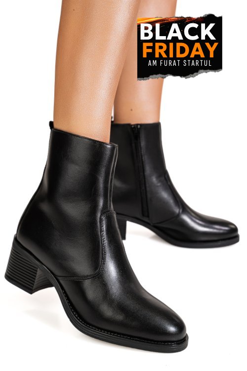 Ghete negre piele naturala vb264201