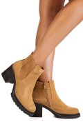 BOTINE MARO PIELE NATURALA INTOARSA IS77356
