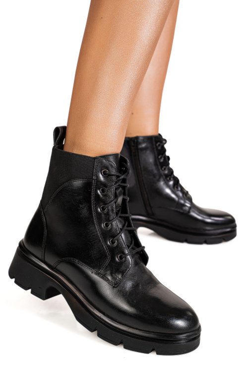 Ghete negre piele naturala ts77ima2027
