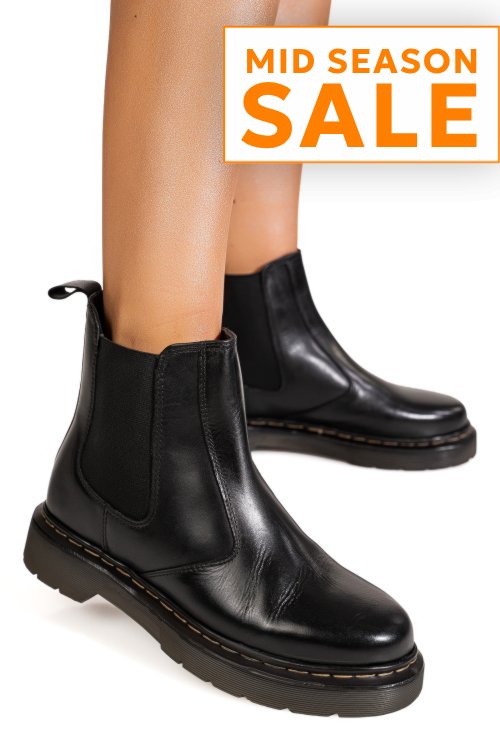 Ghete negre piele naturala ts77im4033