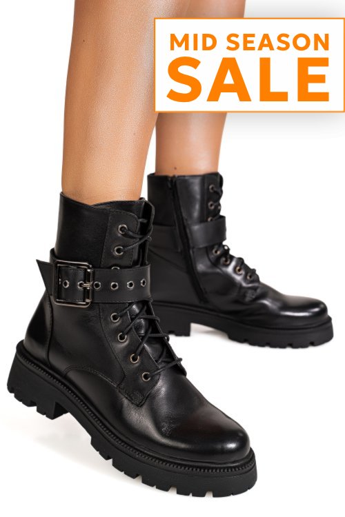 Ghete negre piele naturala ts77ima2065