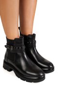 GHETE NEGRE PIELE NATURALA TS77IMA2025