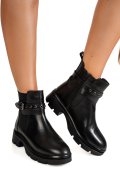 GHETE NEGRE PIELE NATURALA TS77IMA2025