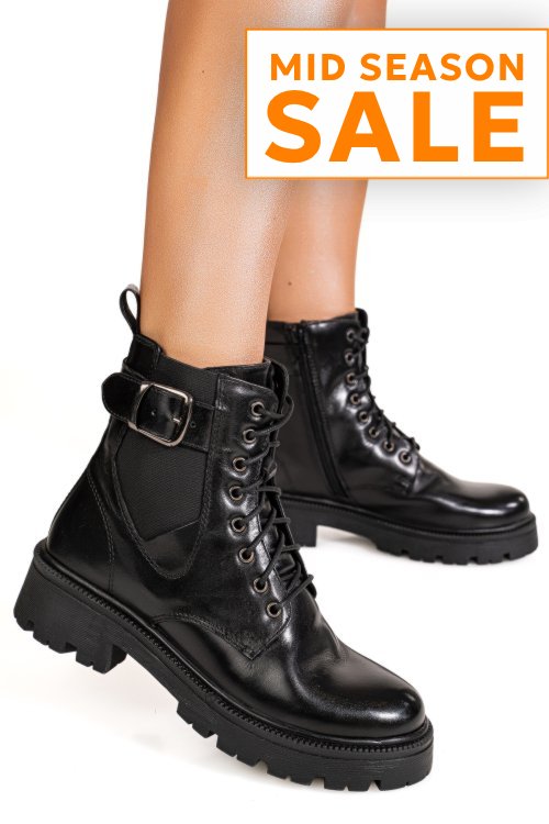 Ghete negre piele naturala ts77ima1564
