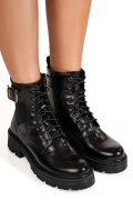 GHETE NEGRE PIELE NATURALA TS77IMA1564