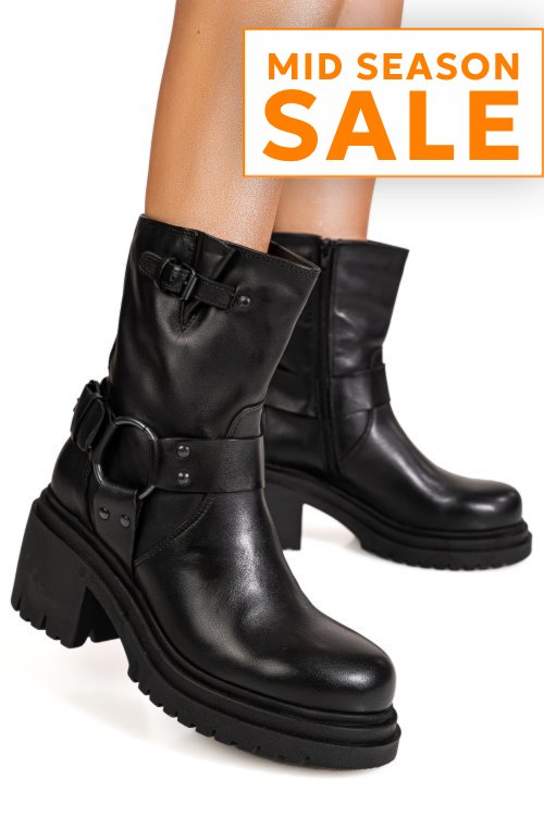 Ghete negre piele naturala weert07