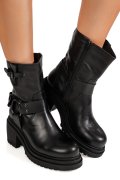 GHETE NEGRE PIELE NATURALA WEERT07