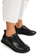 PANTOFI SPORT NEGRI PIELE NATURALA F002-642