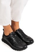 PANTOFI SPORT NEGRI PIELE NATURALA F002-642