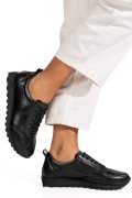 PANTOFI SPORT NEGRI PIELE NATURALA F002-642