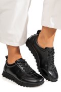 PANTOFI SPORT NEGRI PIELE NATURALA F002-642
