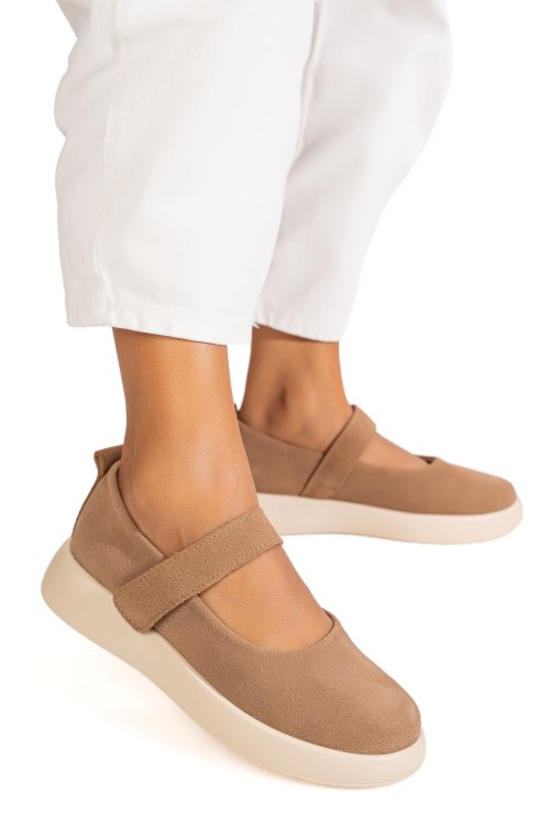 Espadrile khaki piele naturala intoarsa tsp2650
