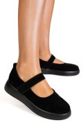 ESPADRILE NEGRE PIELE NATURALA INTOARSA TSP2650