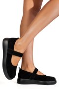 ESPADRILE NEGRE PIELE NATURALA INTOARSA TSP2650