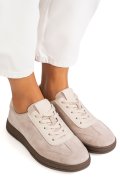 PANTOFI SPORT BEJ PIELE NATURALA INTOARSA FSP001-969
