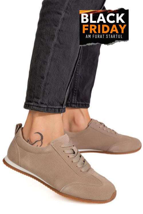 Pantofi sport olive piele naturala intoarsa tsp2648