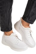 PANTOFI SPORT ALBI PIELE NATURALA QSPL1069