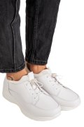 PANTOFI SPORT ALBI PIELE NATURALA QSPL1069
