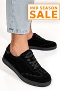 PANTOFI SPORT NEGRI PIELE NATURALA INTOARSA TSP2646