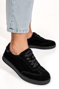 PANTOFI SPORT NEGRI PIELE NATURALA INTOARSA TSP2646