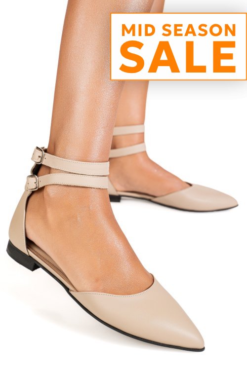 Balerini bej piele naturala 3s7740