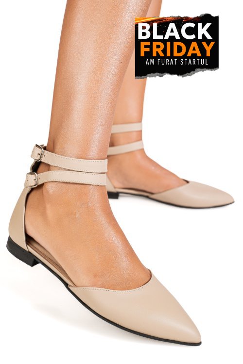 Balerini bej piele naturala 3s7740