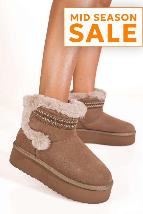 Cizme taupe piele naturala intoarsa is771264