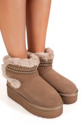 CIZME TAUPE PIELE NATURALA INTOARSA IS771264