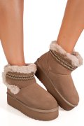 CIZME TAUPE PIELE NATURALA INTOARSA IS771264