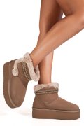 CIZME TAUPE PIELE NATURALA INTOARSA IS771264