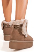 CIZME TAUPE PIELE NATURALA INTOARSA IS771264