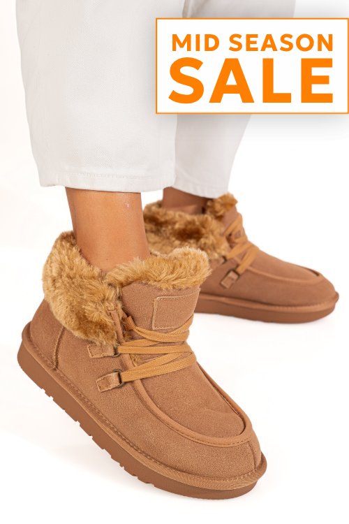 Cizme camel piele naturala intoarsa is771220