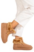 CIZME CAMEL PIELE NATURALA INTOARSA IS771220