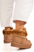 CIZME CAMEL PIELE NATURALA INTOARSA IS771220