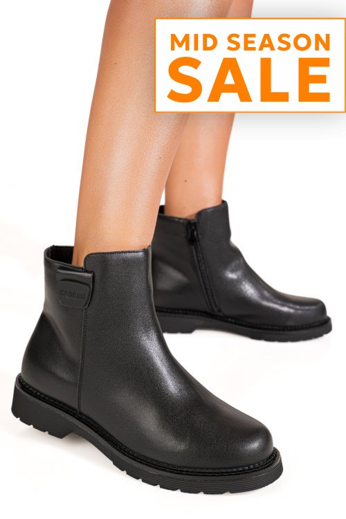 Ghete negre piele naturala aspm2801