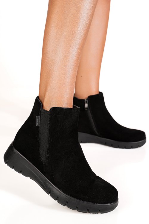 Ghete negre piele naturala intoarsa aspm2808