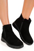 GHETE NEGRE PIELE NATURALA INTOARSA ASPM2808