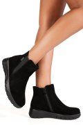 GHETE NEGRE PIELE NATURALA INTOARSA ASPM2808