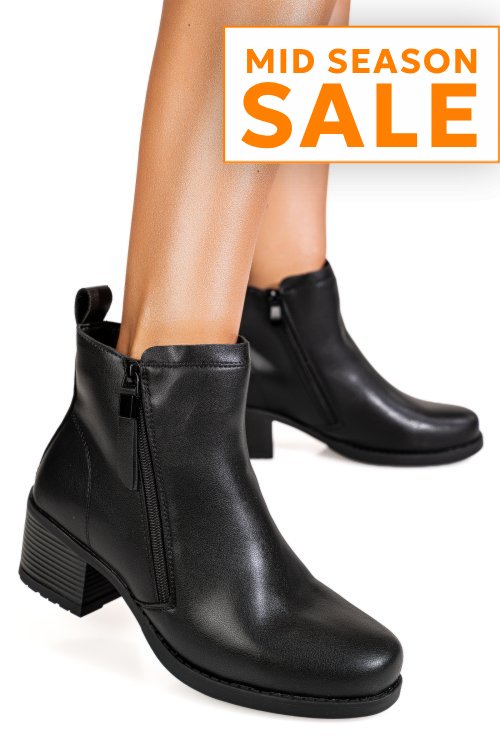 Ghete negre piele naturala aspm2803