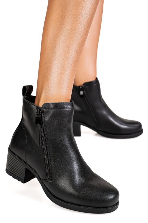 Ghete negre piele naturala aspm2803