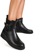 GHETE NEGRE PIELE NATURALA 1SP57
