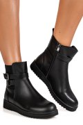 GHETE NEGRE PIELE NATURALA 1SP57