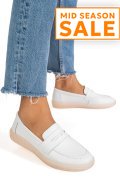 MOCASINI ALBI PIELE NATURALA 3SP701