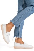 MOCASINI ALBI PIELE NATURALA 3SP701