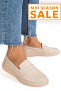 MOCASINI BEJ PIELE NATURALA 3SP701