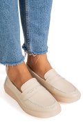 MOCASINI BEJ PIELE NATURALA 3SP701